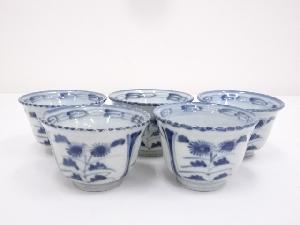 明治期　伊万里焼　染付向付5客